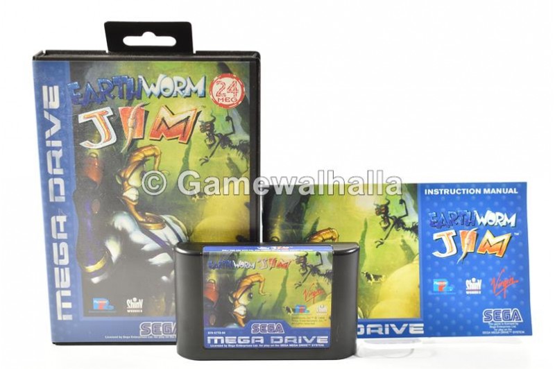 Jeu Earthworm Jim - Sega Megadrive Version PAL, Occasion état Correct
